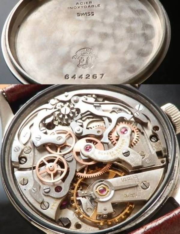 ユリスナルダン　ツートンダイアル　デッドストック手巻き時計　1950年代