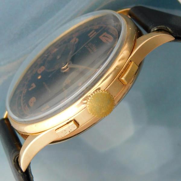 CHRONOGRAPHE SUISSE DELBANA 18K SOLID GOLD “ANTIMAGNATIC” 38mmBIG