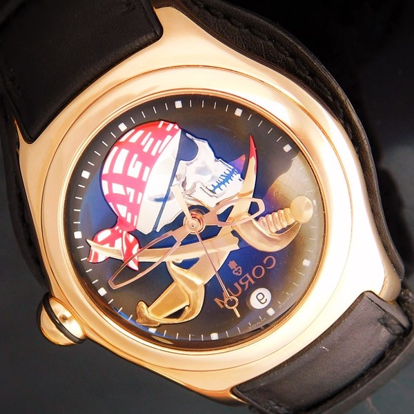 CORUM 18k Solid Pink Gold BUBBLE PRIVATEER Limited Edition Size