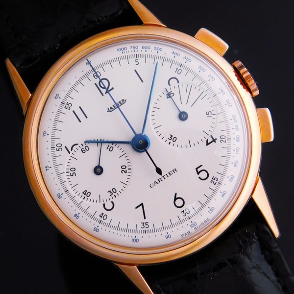 CARTIER By JAEGER Legendary W Name “2 REGISTER CHRONOGRAPH