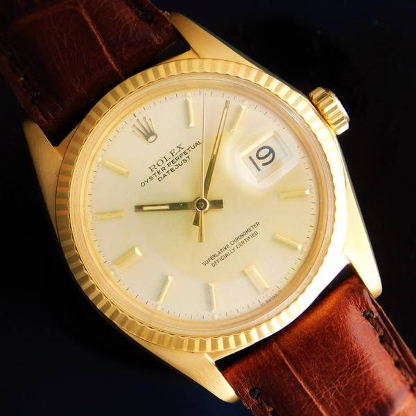 ROLEX OYSTER PERPETUAL DATEJUST Ref.1601/8 18K Solid Gold “OYSTER PERPETUAL  DATEJUST” Circa 1969☆18金無垢イエローゴールド “デイトジャスト” 1969年頃 Cal.1570 | アンティーク 時計の販売・修理・買取【クールオークション】