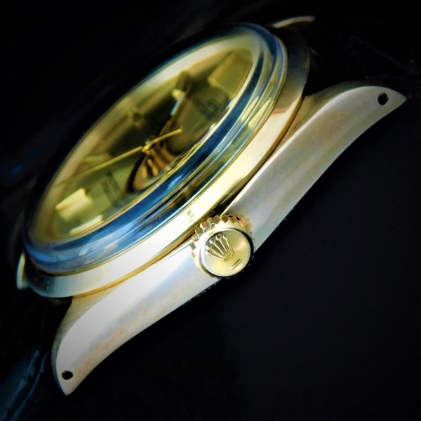 R O L E X Oyster Perpetual Collection “SMOOTH BEZEL” 14k Solid ...