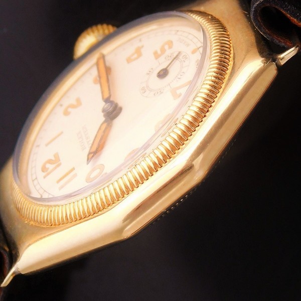 R O L E X THE FIRST OYSTER “18K SOLID GOLD OCTAGON” NEEDED BEZEL☆幻18金無垢オイスター ファーストモデル1925年最初期☆ロレックス オクタゴン☆伝説名機キャリバー600エクストラプリマ | アンティーク 時計の販売・修理・買取【クールオークション】