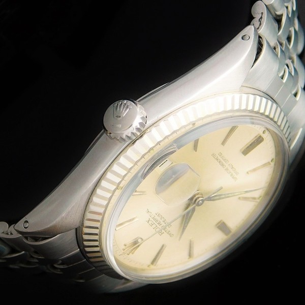 ROLEX Stainless Steel u0026 “18K Solid Gold White Edged Bezel” In  1964☆希少1964年製造☆18金無垢ホワイトゴールドエッジベゼルu0026 すスティール☆ロレックス デイトジャスト  Ref.1601☆1971年製造R.6251H/FF.55 | アンティーク時計の販売・修理・買取【クールオークション】