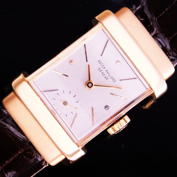 PATEK PHILIPPE 18K Solid Rose Gold Rectangular – TOP HAT – 18K Rose Gold  makers☆激希少1948年アーカイブ付属☆18金無垢ローズゴールド☆パテック フィリップ  トップハットRef.1450☆伝説Cal.9-90☆純正18金無垢ローズ尾錠 | アンティーク時計の販売・修理・買取 ...