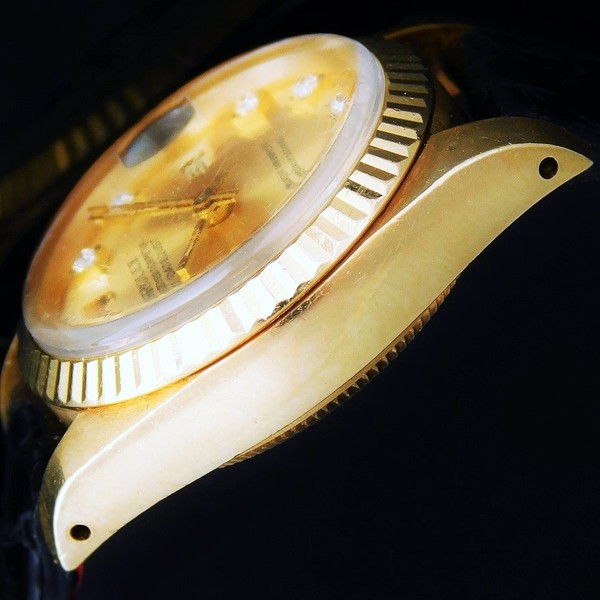 限定品在庫ROLEX　ロレックス 6917 10P ダイヤ　腕時計 金 k18 レディース/メンズ　ブラウン　ボルドー 稼働品 ゴージャス 金無垢 フルコマ 女性用