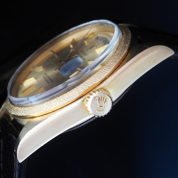 R O L E X Oyster Perpetual “DAY-DATE” 18K Solid Gold Pave Finished ...